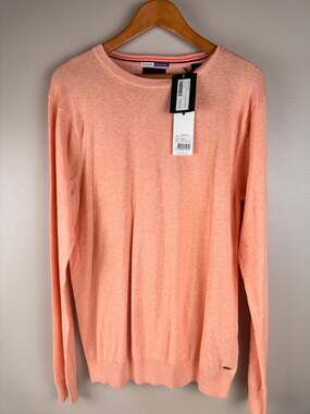 Scotch & Soda Mens XL Cotton Cashmere Sweater Peach Crewneck Pullover NWT